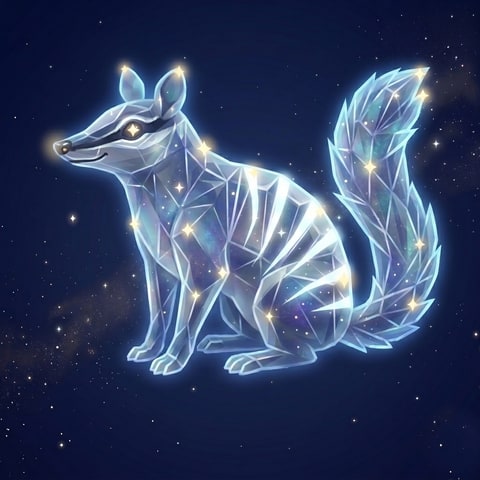 Nat — Natius Academy's AI tutor, shaped like a numbat-constellation